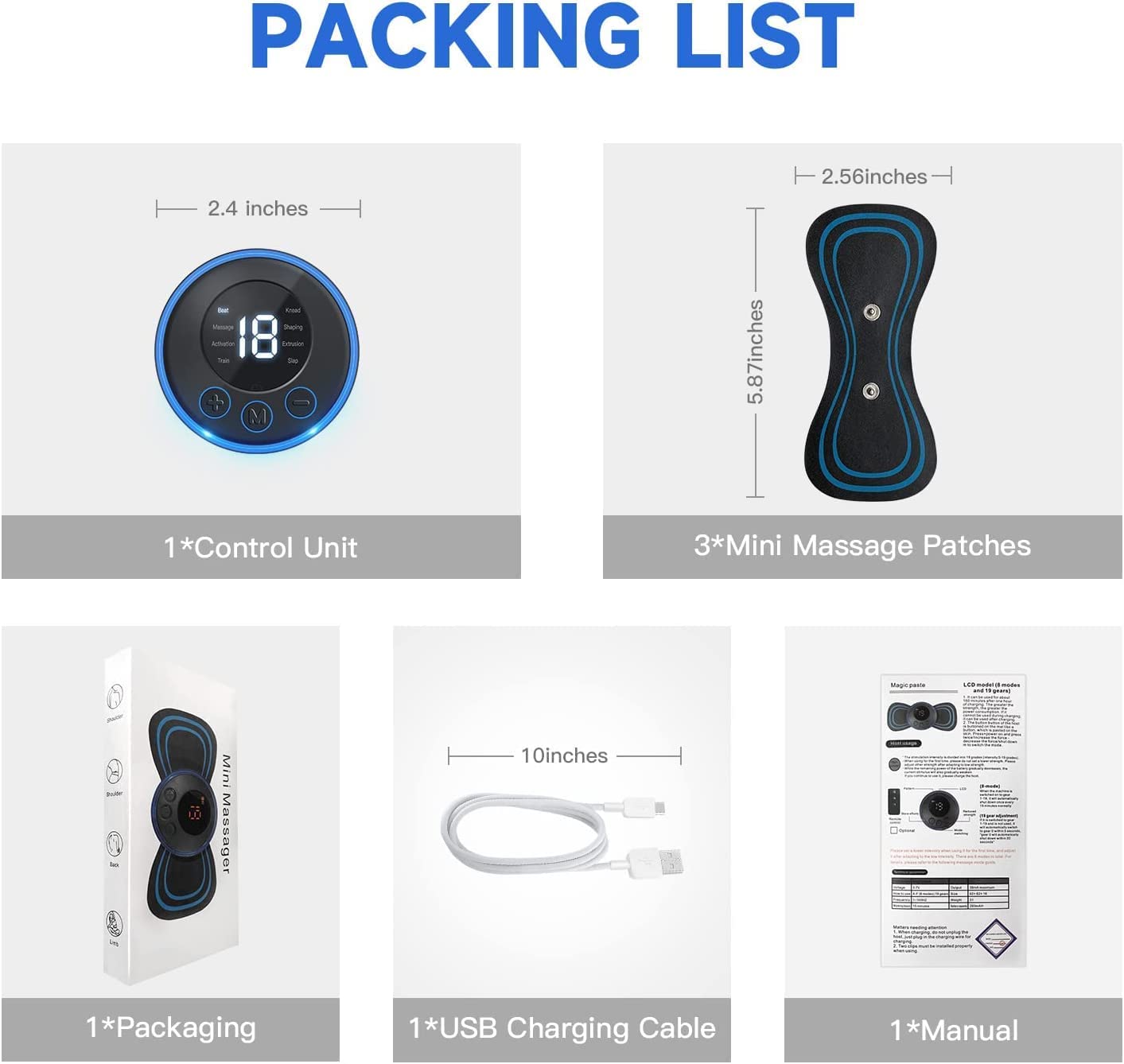 Body Massager,Wireless Portable Neck Massager with 8 Modes and 19 Strength Levels Rechargeable Pain Relief EMS Massage Machine for Shoulder,Arms,Legs,Back Pain for Men and Women Body Massager,Wireless Portable Neck Massager with 8 Modes and 19 Strength Levels Rechargeable Pain Relief EMS Massage Machine for Shoulder,Arms,Legs,Back Pain for Men and Women